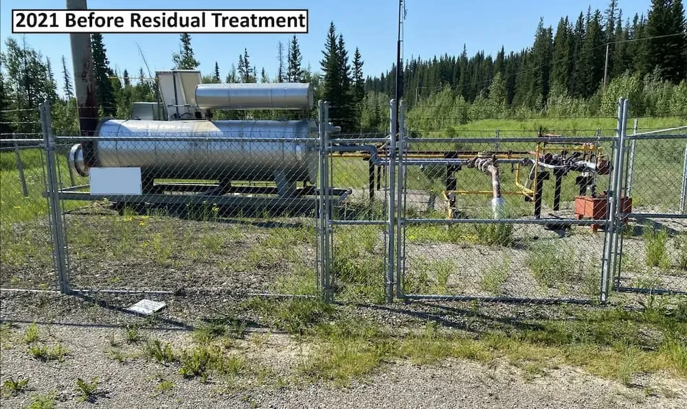 Pipeline facility before residual treatment — 2021